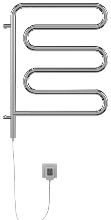 Электро 25 Ш-обр 450х570 поворотный Полотенцесушитель  TERMINUS Грозный - фото 2