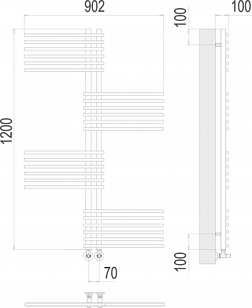 Европа П24 70х1200 Полотенцесушитель  TERMINUS Грозный - фото 3