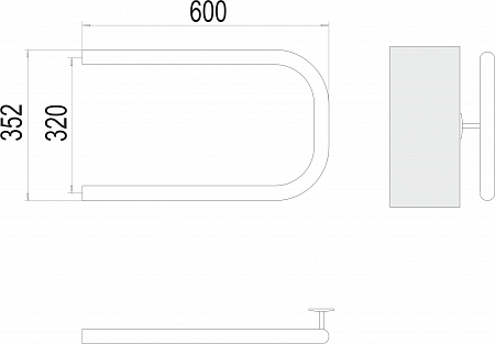 П-обр AISI 32х2 320х600 Полотенцесушитель  TERMINUS Грозный - фото 3