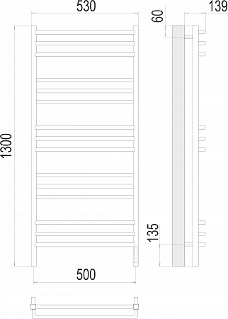 Соренто П15 500х1300 электро (sensor quick touch) Полотенцесушитель  TERMINUS Грозный - фото 3