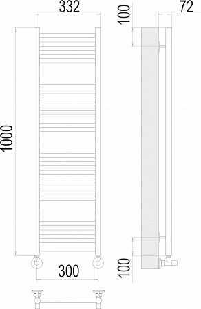 Аврора П20 300х1000 Полотенцесушитель  TERMINUS Грозный - фото 3