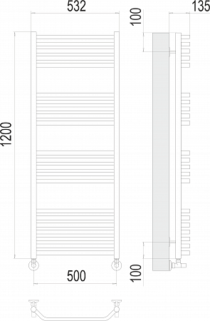 Виктория П22 500х1200 Полотенцесушитель  TERMINUS Грозный - фото 3