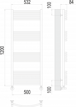 Классик П22 500х1200 Полотенцесушитель  TERMINUS Грозный - фото 3