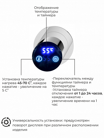 Рондо П2 350х760 электро Полотенцесушитель TERMINUS Нержавеющая сталь Грозный - фото 5