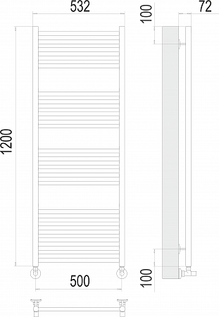 Аврора П22 500х1200 Полотенцесушитель  TERMINUS Грозный - фото 3