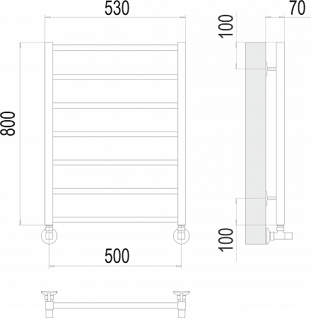 Контур П7 500х800 Полотенцесушитель  TERMINUS Грозный - фото 3