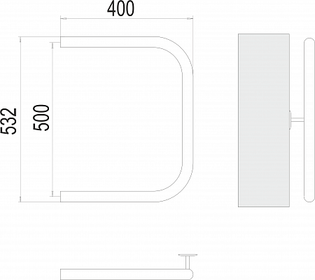 П-обр AISI 32х2 500х400 Полотенцесушитель  TERMINUS Грозный - фото 3